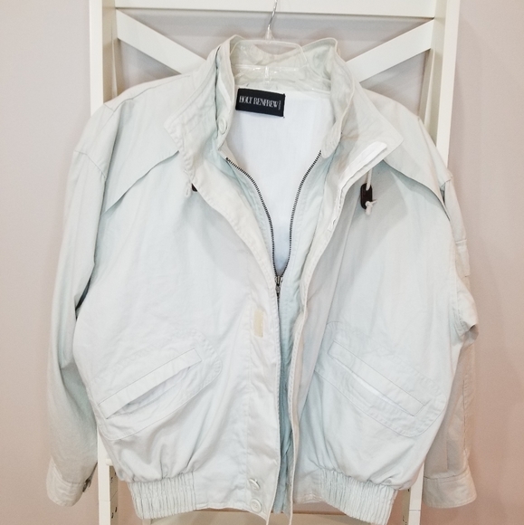 Holt Renfrew Bomber Light Khaki Jacket Medium - Picture 13 of 14
